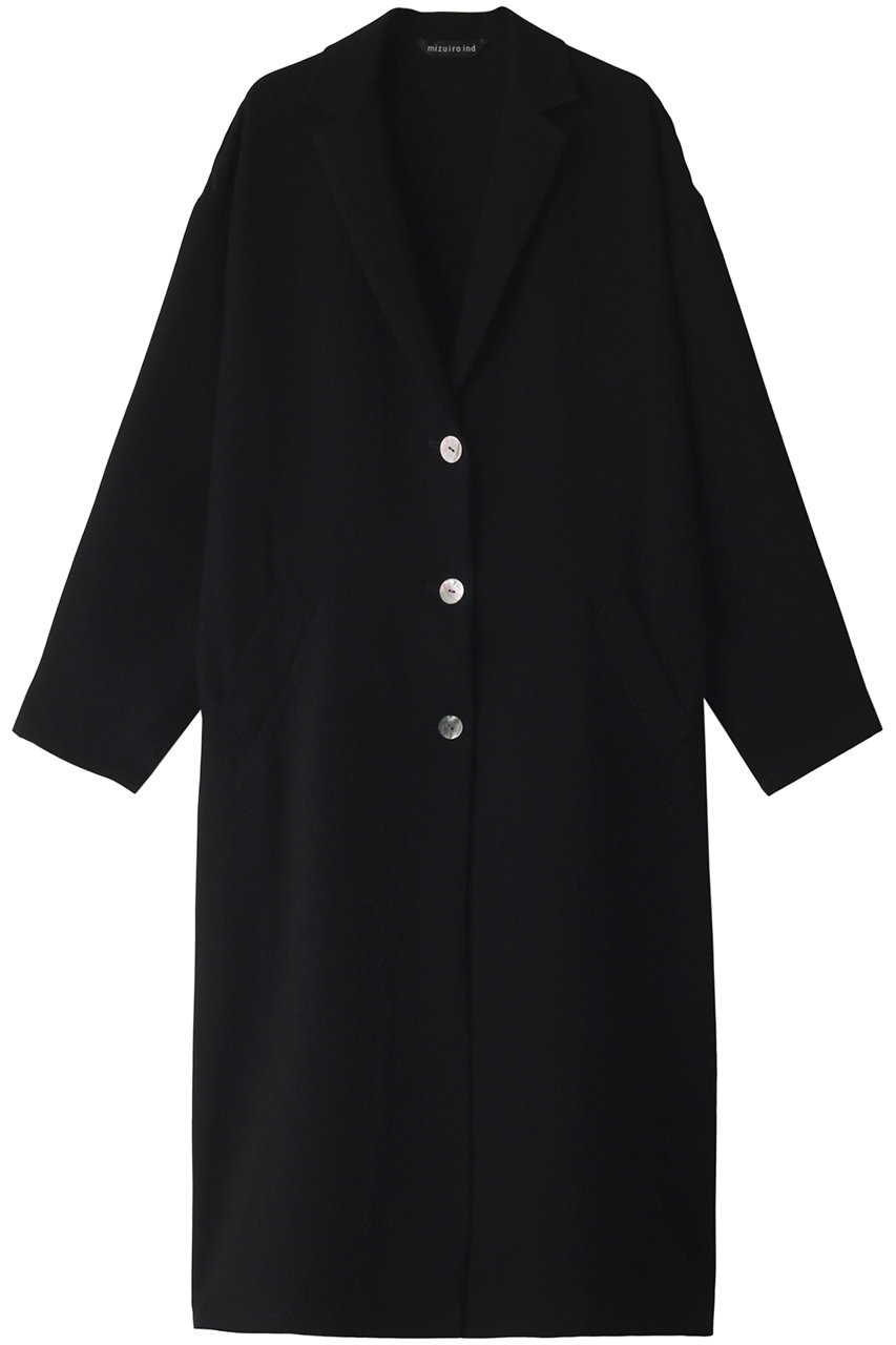 mizuiro ind wide tailored coat コート (ブラックA, F) ミズイロインド ELLE SHOP