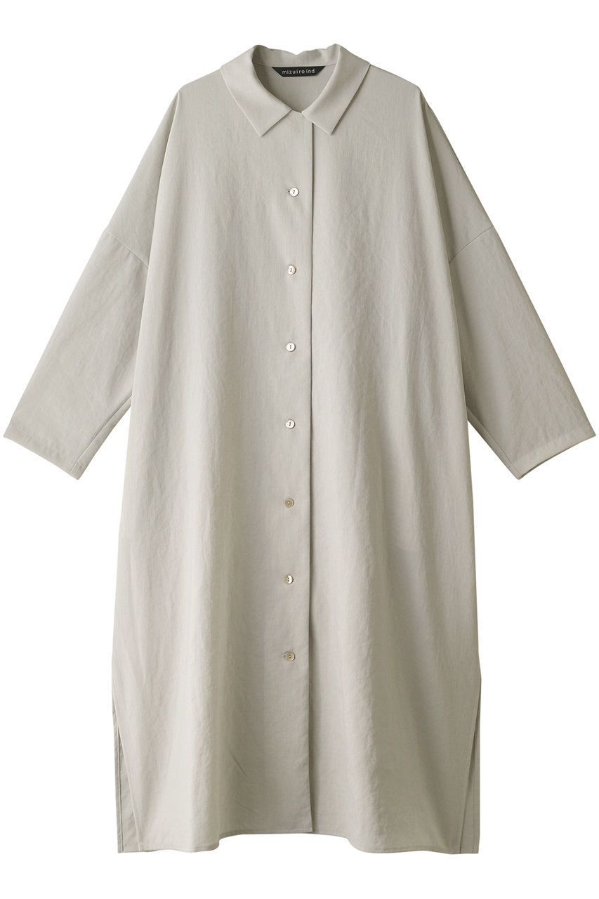 ミズイロインド/mizuiro indのwide shirt collar CT コート(アイボリー/1-270001)