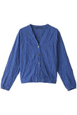 washer pleats V neck C/D カーディガン