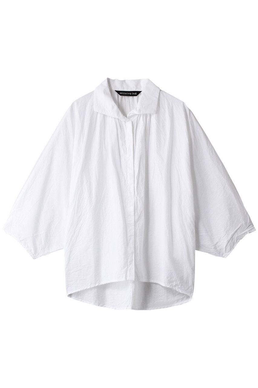 mizuiro ind gatherd dolman shirt シャツ (オフホワイト, F) ミズイロインド ELLE SHOP mizuiro ind gatherd dolman shirt シャツ (オフホワイト, F) ミズイロインド ELLE SHOP