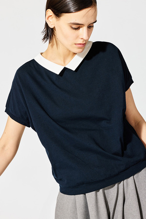 shirt collar dolman T Tシャツ