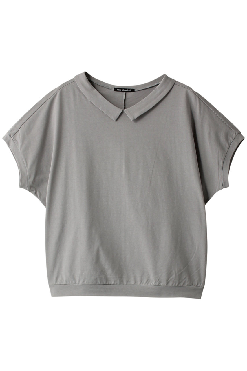 mizuiro ind shirt collar dolman T Tシャツ (l.grayA, F) ミズイロインド ELLE SHOP mizuiro ind shirt collar dolman T Tシャツ (l.grayA, F) ミズイロインド ELLE SHOP