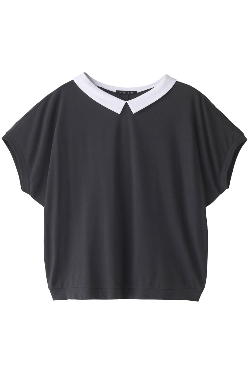 mizuiro ind shirt collar dolman T Tシャツ (c.gray, F) ミズイロインド ELLE SHOP mizuiro ind shirt collar dolman T Tシャツ (c.gray, F) ミズイロインド ELLE SHOP
