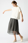 sheer pleated SK スカート