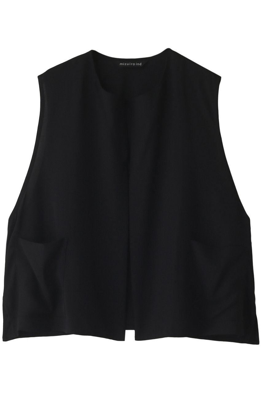 ミズイロインド/mizuiro indのcrew neck vest ベスト(ブラック/2-230036)