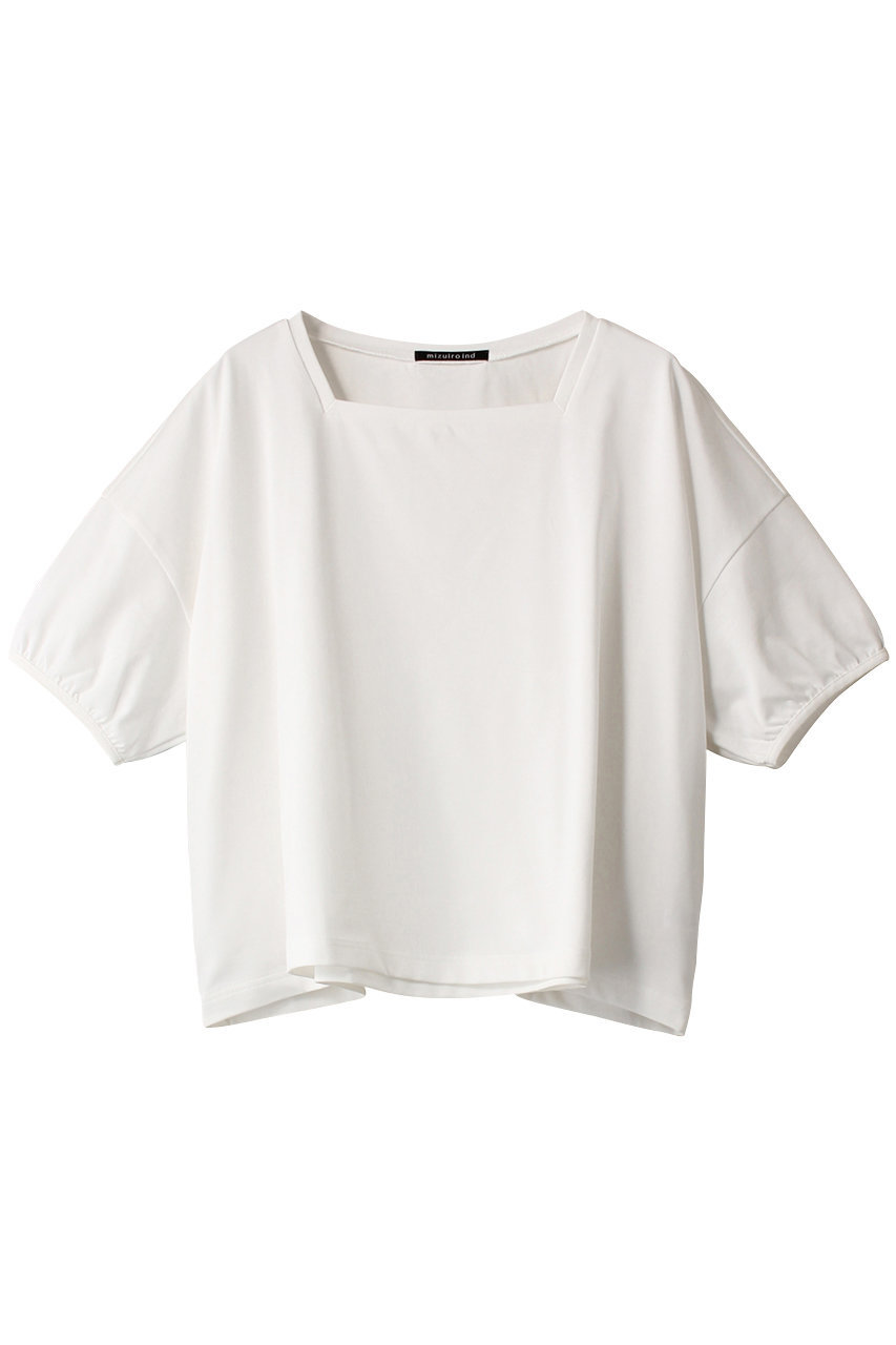 mizuiro ind square neck wide P/O プルオーバー (off white, F) ミズイロインド ELLE SHOP mizuiro ind square neck wide P/O プルオーバー (off white, F) ミズイロインド ELLE SHOP