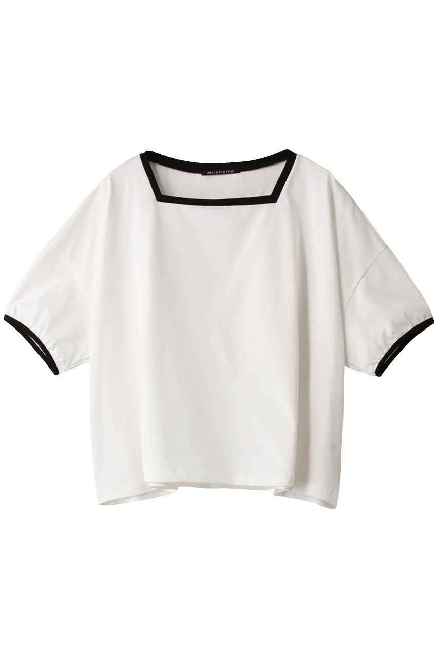 mizuiro ind square neck wide P/O プルオーバー (off whiteA, F) ミズイロインド ELLE SHOP mizuiro ind square neck wide P/O プルオーバー (off whiteA, F) ミズイロインド ELLE SHOP