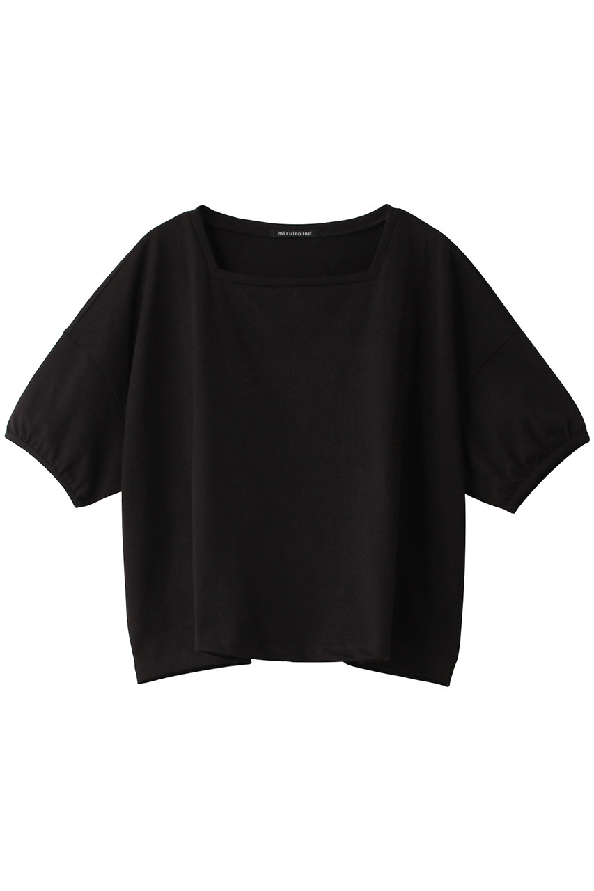 mizuiro ind square neck wide P/O プルオーバー (black, F) ミズイロインド ELLE SHOP mizuiro ind square neck wide P/O プルオーバー (black, F) ミズイロインド ELLE SHOP