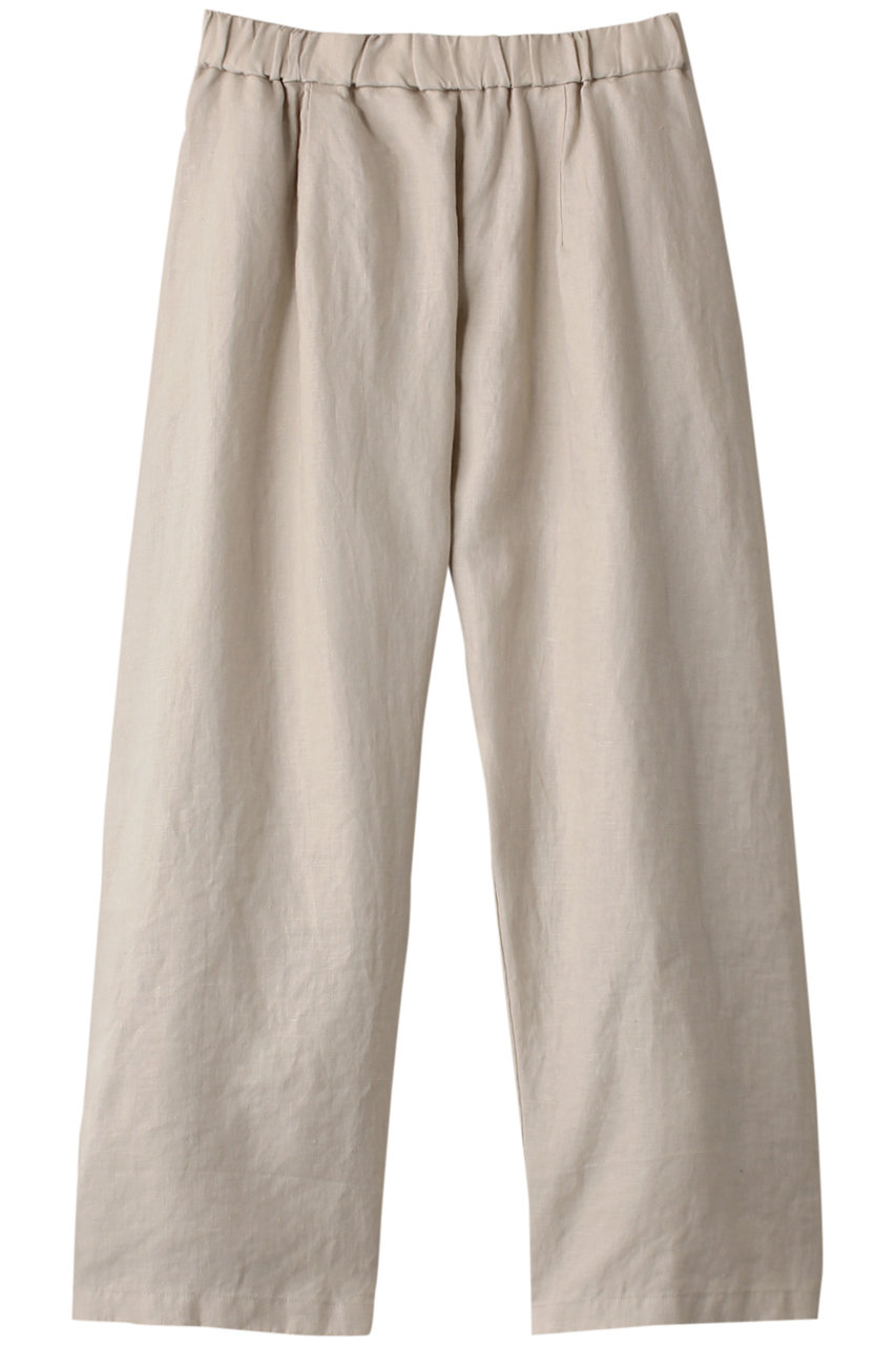 mizuiro ind linen wide PT パンツ (beige, F) ミズイロインド ELLE SHOP mizuiro ind linen wide PT パンツ (beige, F) ミズイロインド ELLE SHOP