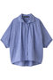 gather dolman shirt シャツ ミズイロインド/mizuiro ind blue
