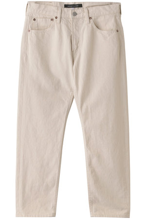 ミズイロインド/mizuiro indの4/5レングスホワイトデニム(110600/110604)