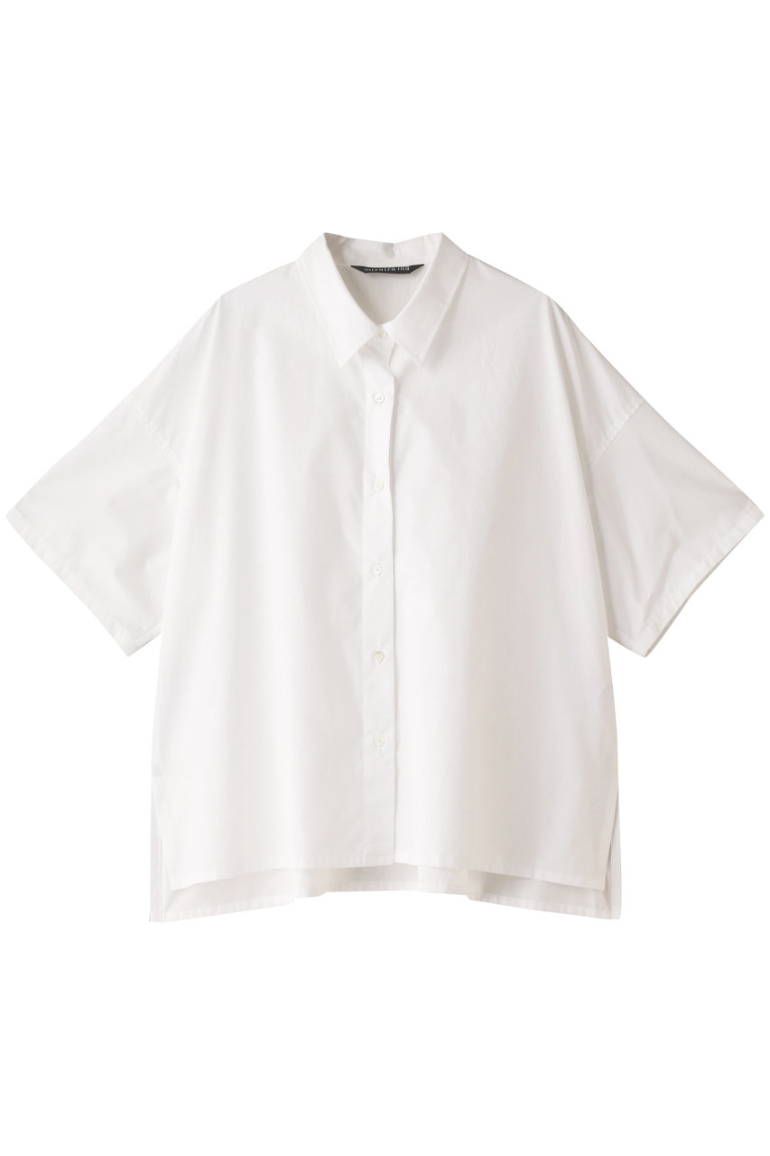 ミズイロインド/mizuiro indのharf sleeve shirt tunic チュニック(off white/2-230049)