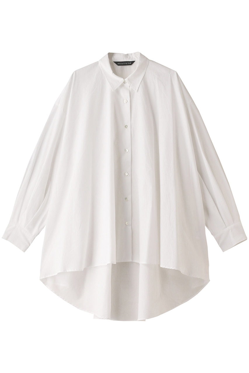 mizuiro ind wide shirt tunic チュニック (off white, F) ミズイロインド ELLE SHOP