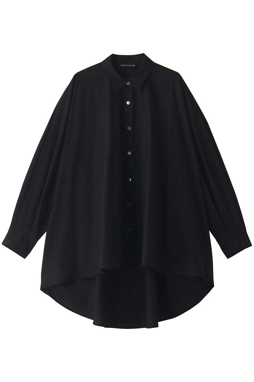 mizuiro ind wide shirt tunic チュニック (black, F) ミズイロインド ELLE SHOP
