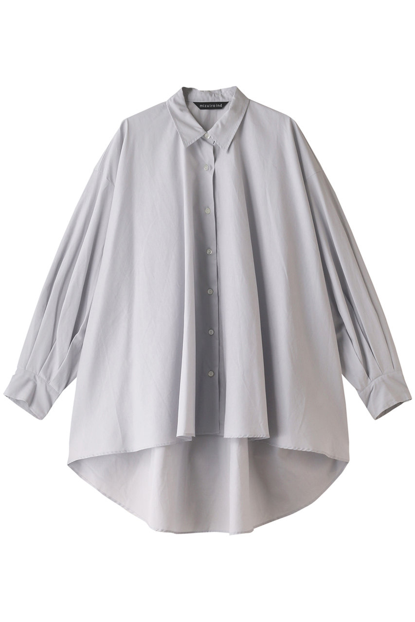 ＜ELLE SHOP＞ mizuiro ind wide shirt tunic チュニック (l.gray F) ミズイロインド ELLE SHOP