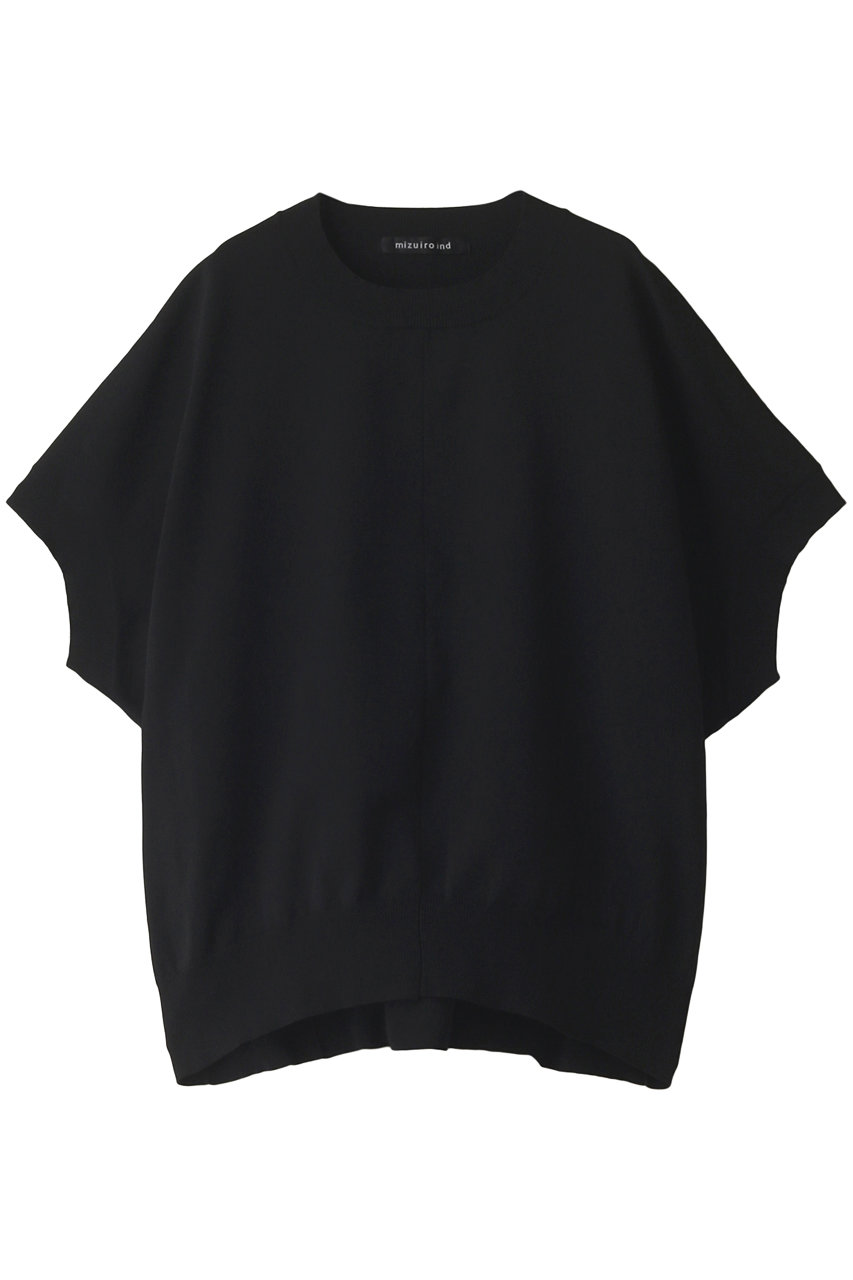 ミズイロインド/mizuiro indのc/neck cocoon vest ベスト(black/3-220027)