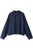 denim pin tucked short shirt シャツ