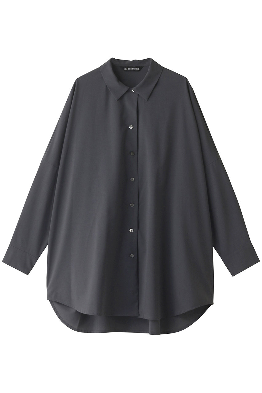 mizuiro ind wide shirt シャツ (gray, F) ミズイロインド ELLE SHOP