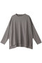 crew neck wide T Tシャツ ミズイロインド/mizuiro ind l.gray