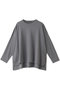 crew neck wide T Tシャツ ミズイロインド/mizuiro ind gray