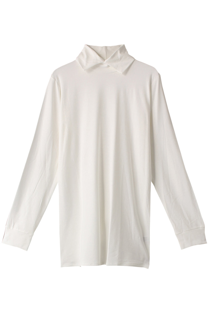 mizuiro ind shirt collar high neck P/O プルオーバー (off white, F) ミズイロインド ELLE SHOP