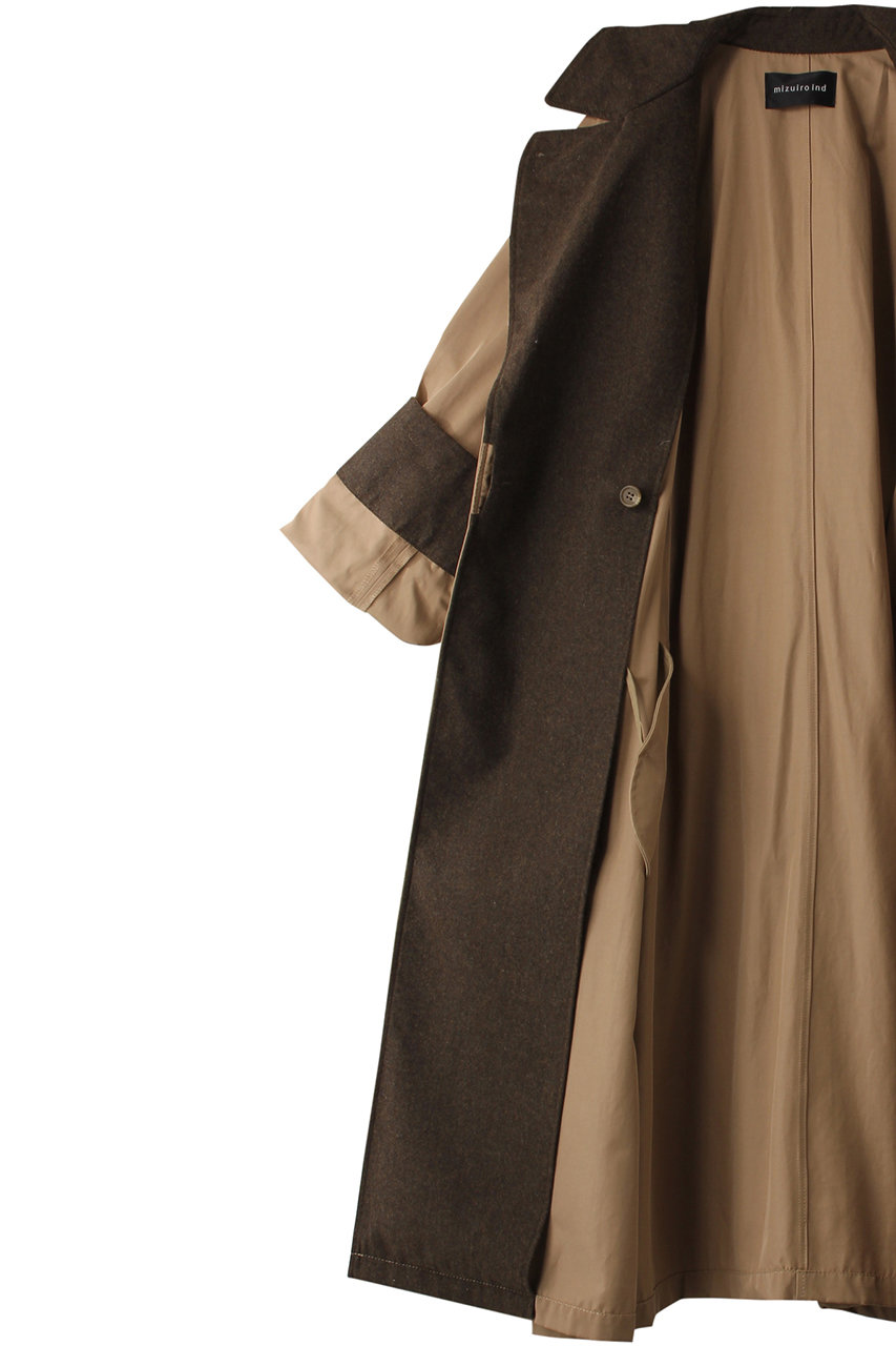 mizuiro ind(ミズイロインド)｜wide long CT コート/s.beige の
