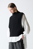 bottle neck cable vest ベスト