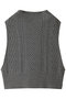 bottle neck cable vest ベスト ミズイロインド/mizuiro ind gray