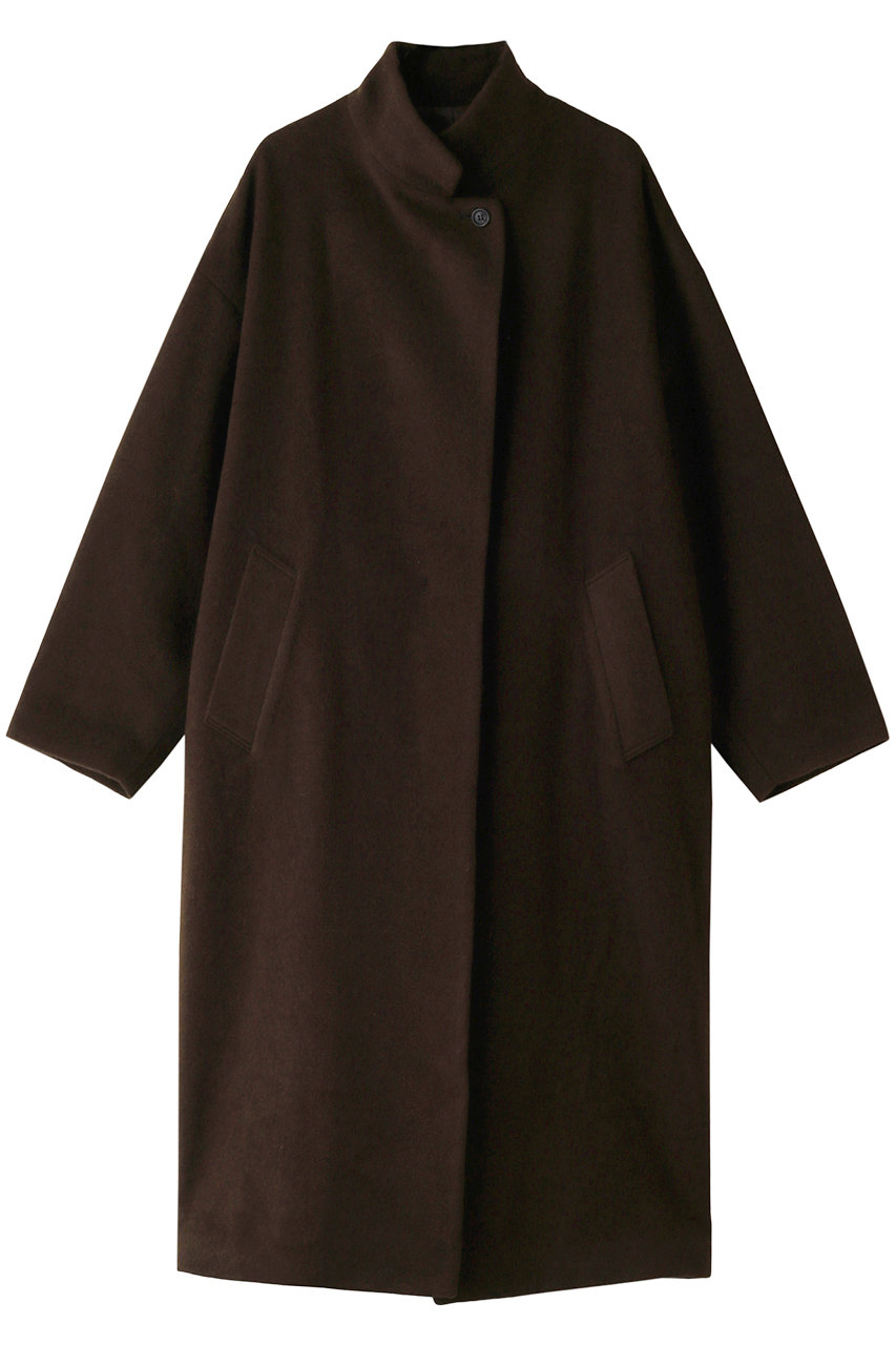 ミズイロインド/mizuiro indのstand collar wool CT コート(brown/3-270012)