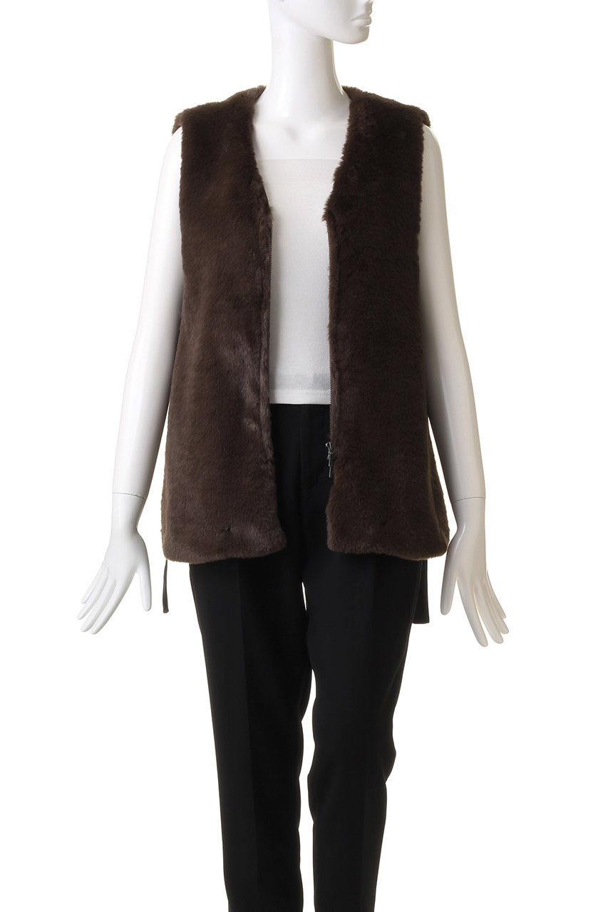 fake fur gilet ジレ