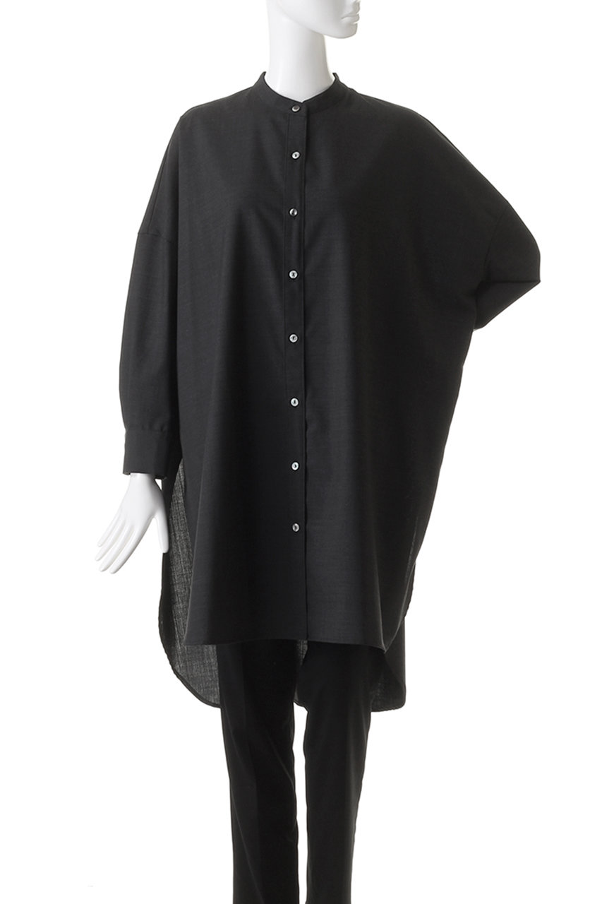 mizuiro ind(ミズイロインド)｜T/W stand collar shirt tunic