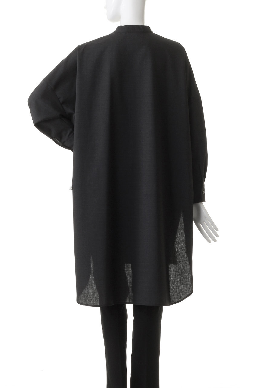 mizuiro ind(ミズイロインド)｜T/W stand collar shirt tunic