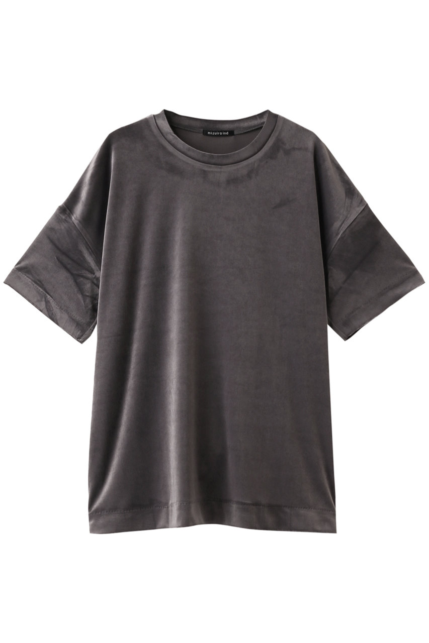 ミズイロインド/mizuiro indのvelour wide T Tシャツ(gray/4-210013)