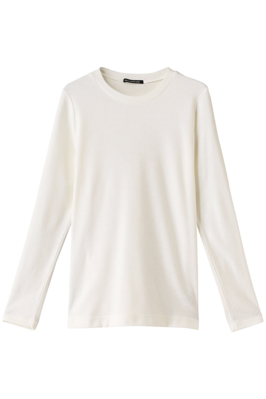 ミズイロインド/mizuiro indのcrew neck long slv T Tシャツ(off white/4-210011)