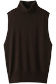 rib  high  neck vest ベスト