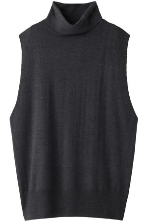 ミズイロインド/mizuiro indのrib  high  neck vest ベスト(110300/110301)
