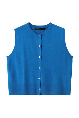 ミズイロインド/mizuiro indのcrew neck short vest ベスト(110300/110301)