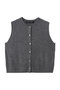 crew neck short vest ベスト ミズイロインド/mizuiro ind gray