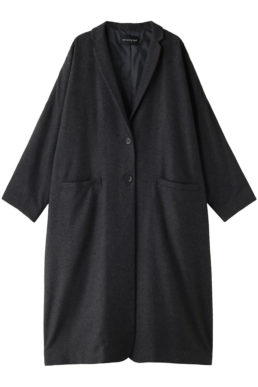 ミズイロインド/mizuiro indのwide tailored coat コート(gray/4-270016)