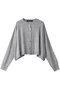 c/neck short C/D カーディガン ミズイロインド/mizuiro ind l.gray