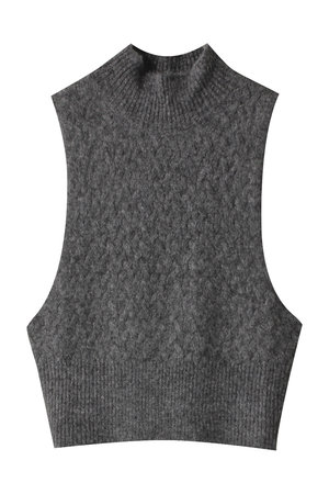 ミズイロインド/mizuiro indのbottle neck cable vest ベスト(110300/110301)