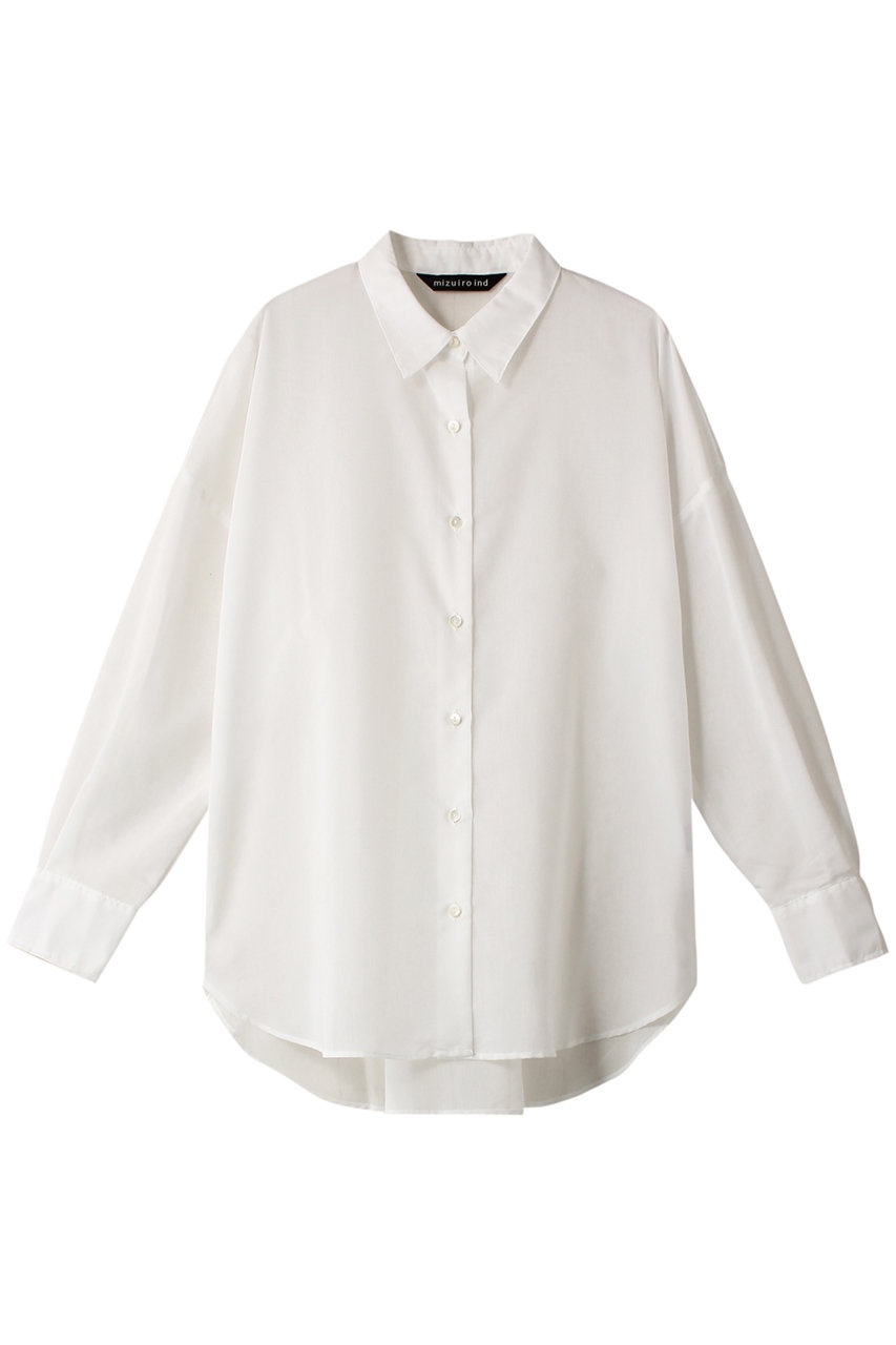 ミズイロインド/mizuiro indのwide shirt シャツ(off white/1-230035)