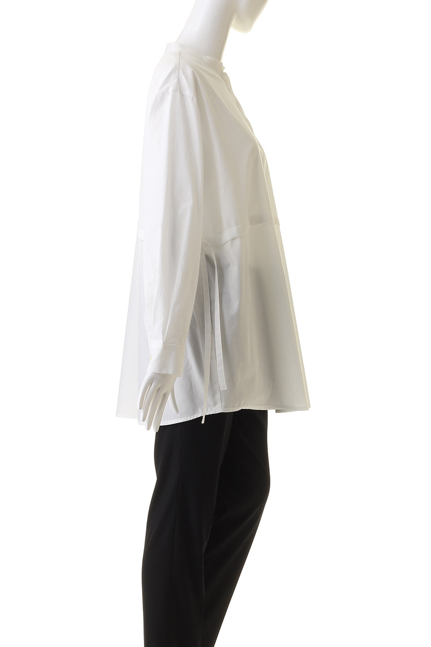 mizuiro ind(ミズイロインド)｜stand collar side ribbon shirt