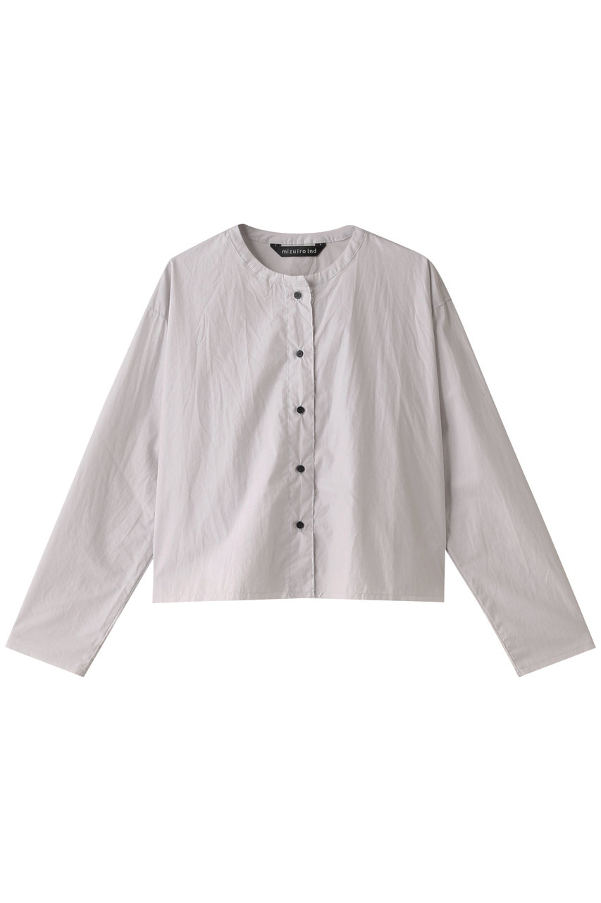 mizuiro ind crew short shirt シャツ (l.gray, F) ミズイロインド ELLE SHOP mizuiro ind crew short shirt シャツ (l.gray, F) ミズイロインド ELLE SHOP