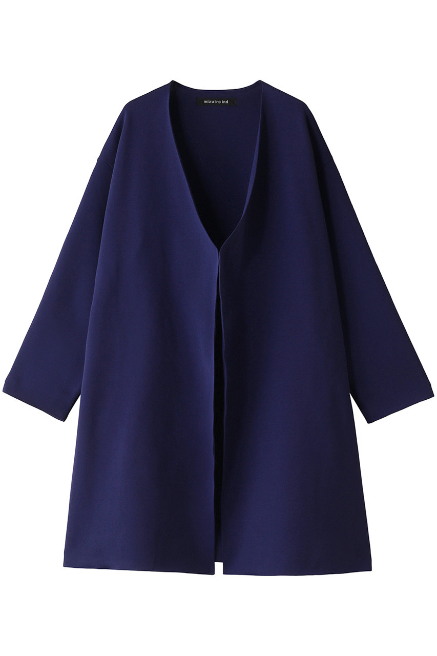 mizuiro ind v/neck knitted JK ジャケット (blue, F) ミズイロインド ELLE SHOP mizuiro ind v/neck knitted JK ジャケット (blue, F) ミズイロインド ELLE SHOP