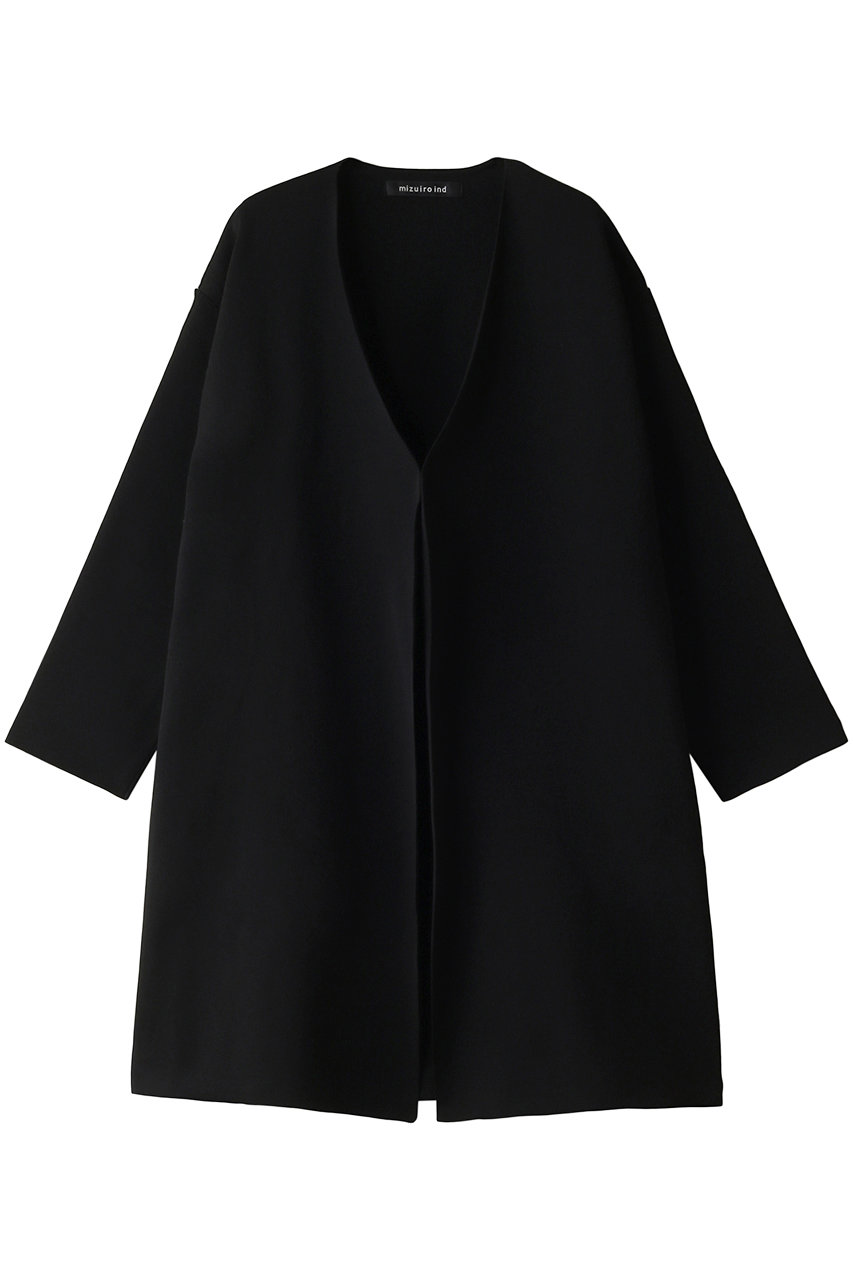 mizuiro ind v/neck knitted JK ジャケット (black, F) ミズイロインド ELLE SHOP mizuiro ind v/neck knitted JK ジャケット (black, F) ミズイロインド ELLE SHOP