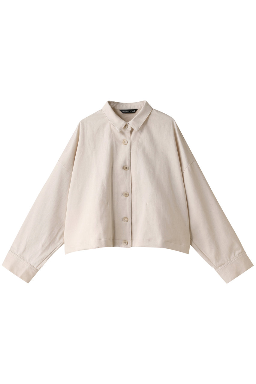 mizuiro ind wide short JK ジャケット (ivory, F) ミズイロインド ELLE SHOP mizuiro ind wide short JK ジャケット (ivory, F) ミズイロインド ELLE SHOP