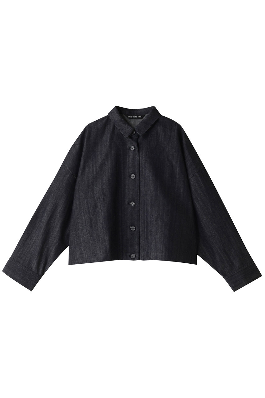 mizuiro ind wide short JK ジャケット (navy, F) ミズイロインド ELLE SHOP mizuiro ind wide short JK ジャケット (navy, F) ミズイロインド ELLE SHOP