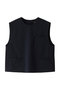 crew neck vest with pockets ベスト ミズイロインド/mizuiro ind navy