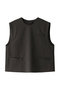 crew neck vest with pockets ベスト ミズイロインド/mizuiro ind gray